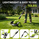 21V Cordless 3-in-1 Grass Trimmer & Mini Mower