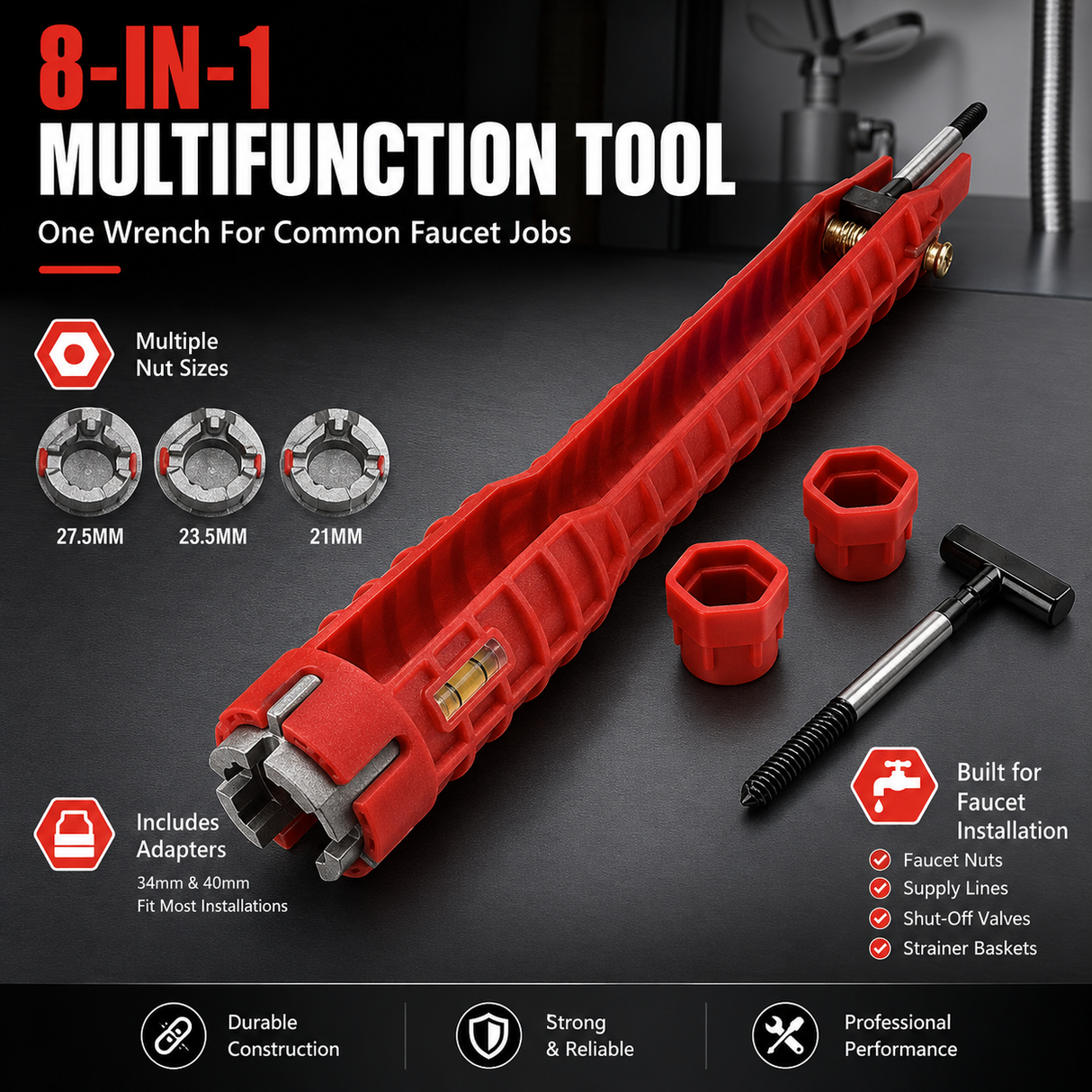 🔥50% OFF🔧 8-in-1 Faucet & Sink Installer Wrench